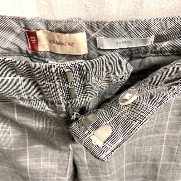 GAP Grey & Pink Plaid Flare Favorite Trouser - Picture 3 of 5